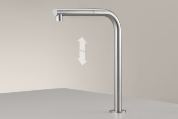FRE148 - Deck mounted up and down swivelling spout with pull-out hand shower FRE148 - Deck mounted up and down swivelling spout with pull-out hand shower
