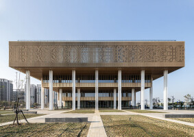 Mecanoo completes Tainan Public Library shaped like inverted ziggurat