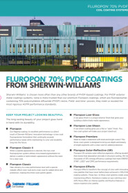 Product and technical information for Fluropon coatings for metal wall panel and metal roofing applications.