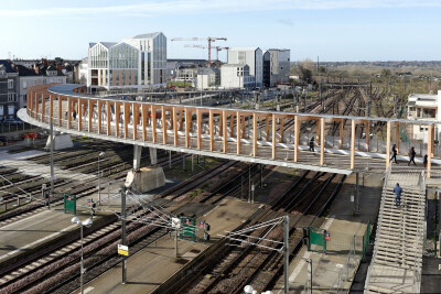 Footbridge of the High Speed Train Station