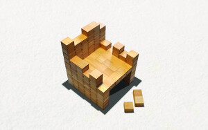 MasuIsu-Chair made of Japanese traditional wooden boxes-