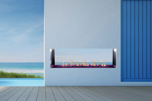 J Series M2: See-Through Outdoor Gas Fireplace