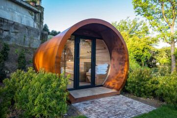 Outdoor Himalayan Salt Corten Sauna Outdoor Himalayan Salt Corten Sauna