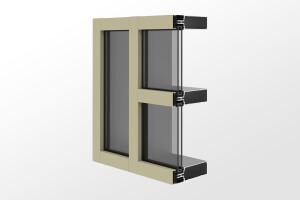 YCW 752 OGP Outside Glazed Pressure Wall System with Polyamide Pressure Plates