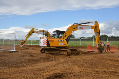 Groundworks at Stanton Cross - a £1 billion residential-led development to the east of Wellingborough