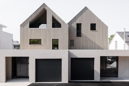 Swiss duplex design integrates two distinct users within a singular house structure