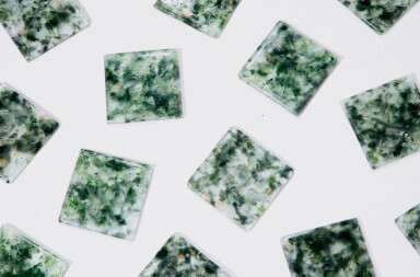Snøhetta, Studio Plastique and Fornace Brioni give glass from electronic waste new life in the form of glass tile