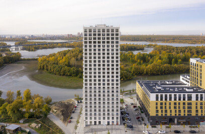 The collection of towers in Novosibirsk