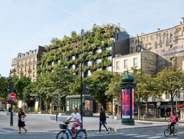 Dynamic healthcare building concept Villa M by Triptyque sees architecture and landscape invert roles