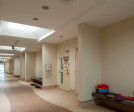 Naturally lit multi-function corridor access to intervention rooms.