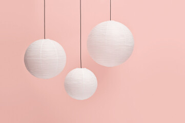 Rice paper shade lantern made of lightweight paper and ribbed bamboo frame Rice paper shade lantern made of lightweight paper and ribbed bamboo frame