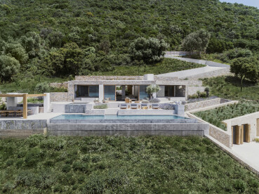 Discretely submerged in landscape Villa Apollon subtly reveals a sense of spatial drama