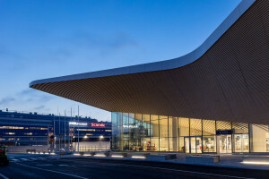 Helsinki International Airport expansion plays with concepts of lightness in combination with extreme weight