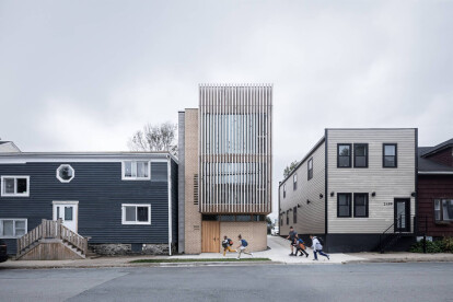 Cedar-clad OG House by Omar Gandhi Architect maximizes a narrow lot in the vibrant North End of Halifax