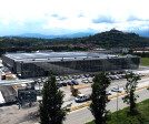 view from above, in the background the historic center of Mondovì