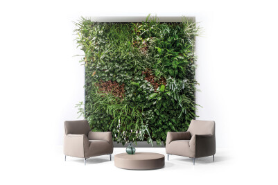 PlantBox® and Biotile® modular and self-irrigating interior living green wall systems