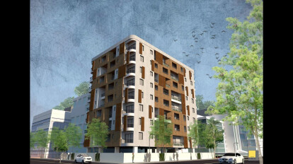 An Apartment Building Design by www.homeplansindia.com of Atelier ARBO in June 2020