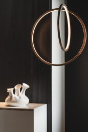 ©Luzano |  brass-O | suspension lamp circle vertical | Jacco Maris Design