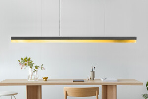 [C3] Dark Concrete & Brass Pendant light large