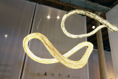 Sculptural pendant light by Ango