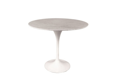 Carrara Marble Pedestal Side Table-20