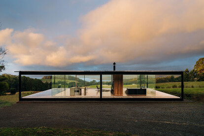 Room 11 responds to the great glass houses of modernist architecture with a Tasmanian vernacular interpretation