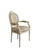NEO-BAROQUE WOODEN CHAIR WITH ARMRESTS