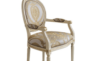 NEO-BAROQUE WOODEN CHAIR WITH ARMRESTS