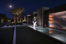 Serenity Indian Wells modern architectural luxury desert home exterior artwork