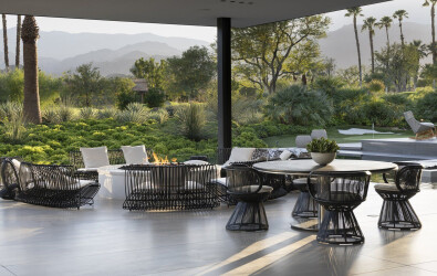 Serenity Indian Wells resort style luxury home outdoor terrace