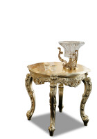 PURE GOLD BAROQUE SIDE TABLE WITH CARVINGS