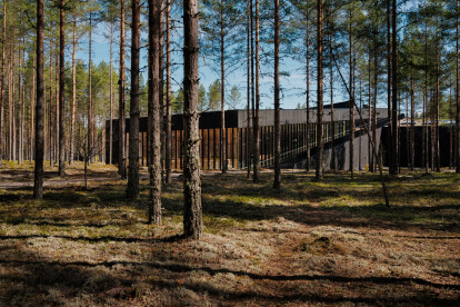 BIG unveils a playful, wooden, colourful factory for Vestre in the middle of the Norwegian woods