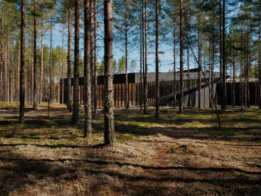 BIG unveils a playful, wooden, colourful factory for Vestre in the middle of the Norwegian woods