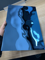 Blue mirrored water ripple sheets