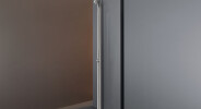 BLD04 - Free-standing outdoor shower in AISI 316L stainless steel. Aerated rain jet controlled by mixer of MILO360 collection