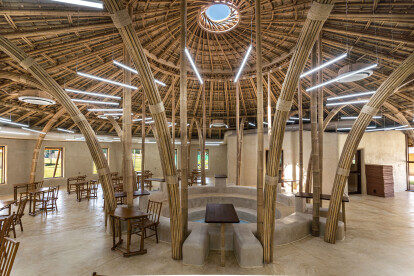 Concentric bamboo arches with central oculus