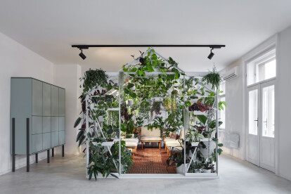 Poetizer office plants the seeds for wild thinking with an overgrown greenhouse concept