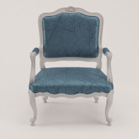 Classic Blue Upholstered Armchair