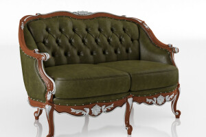 Green Leather Seater Sofa