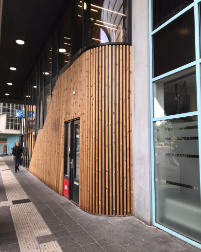 TIMBER CLADDING GRONINGEN RAIL STATION