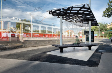 So Concrete 3D-print a unique tram stop in a creative Prague district
