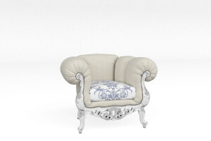 White Victorian Armchair