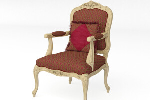 Empire Fabric Armchair With Armrests