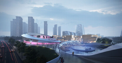 Artistic and futuristic exhibition centre