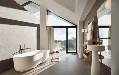 10 contemporary washbasins displaying stunning volumes in hotel interiors