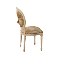 21st century empire-style white lacquered chair by Modenese Gastone