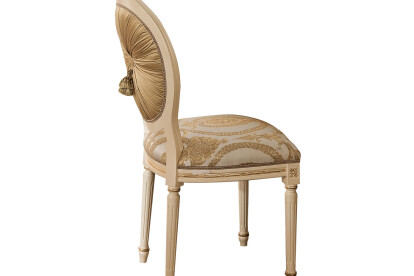 21st century empire-style white lacquered chair by Modenese Gastone