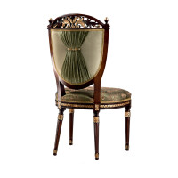 Empire walnut and gold leaf hand-made sitting chair by Modenese