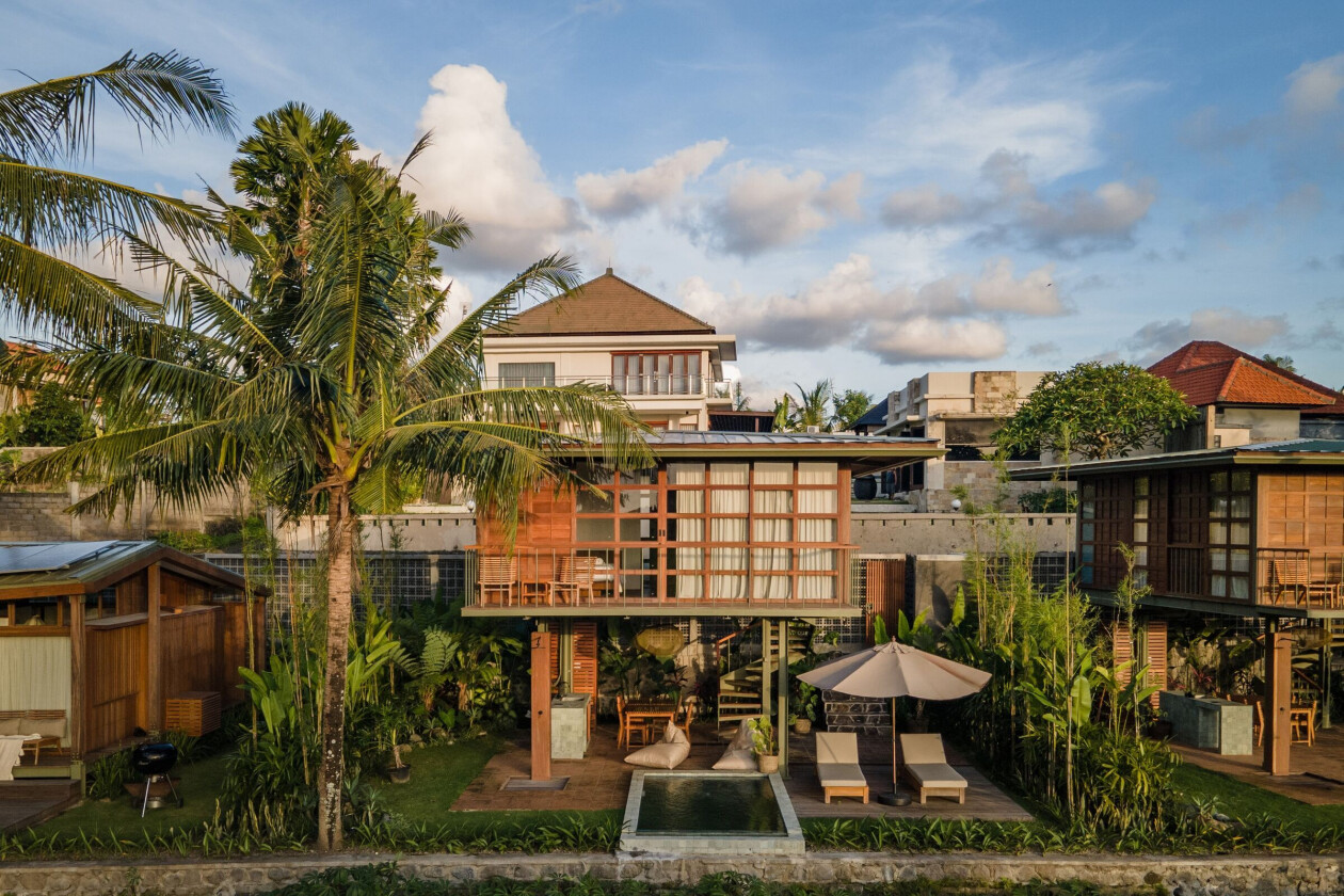 Stilt Studios unveil prefab treehouse hospitality units overlooking the lush rice fields of Bali