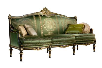 Emerald victorian three seater sofa by Modenese Gastone